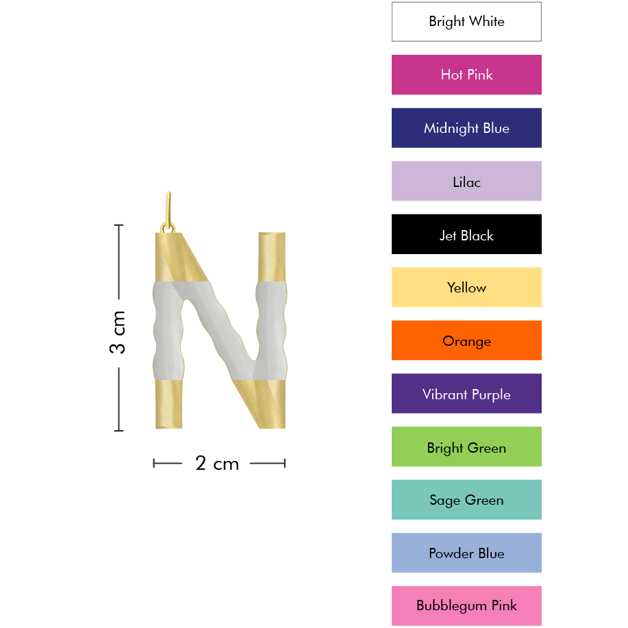 XL Pop Initial with Anchor Chain