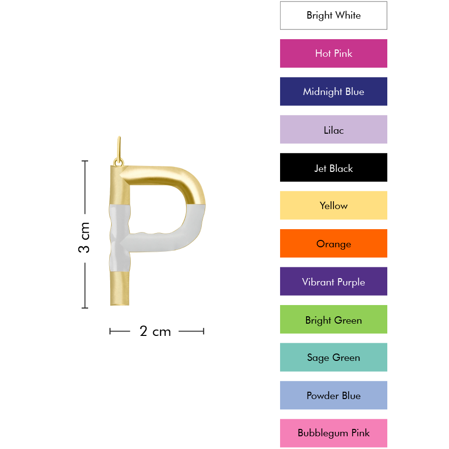 XL Pop Initial with Anchor Chain