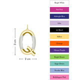 XL Pop Initial Without Chain - Enamel on Brass