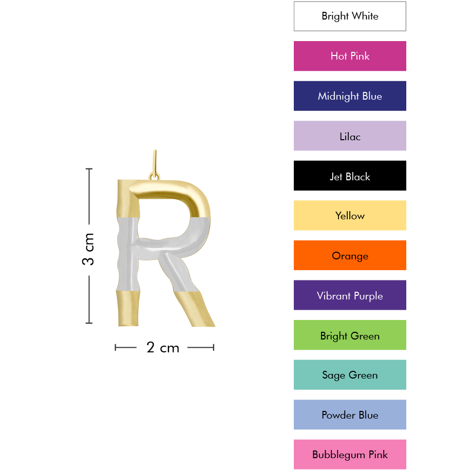 XL Pop Initial with Anchor Chain