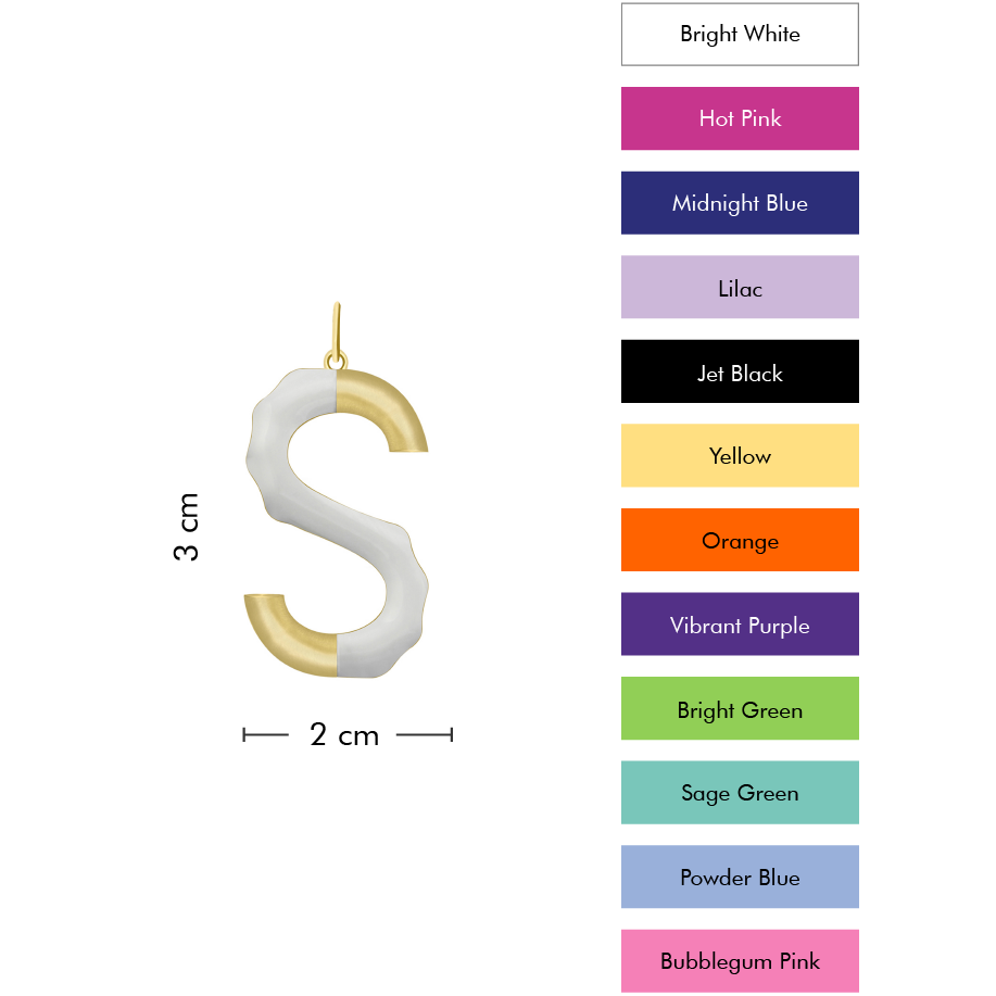 XL Pop Initial with Anchor Chain