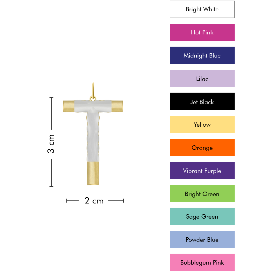 XL Pop Initial with Anchor Chain