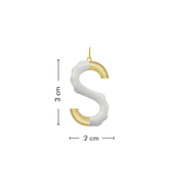 XL Pop Initial Without Chain - Enamel on Brass