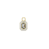 Faceted Octagon Single Charm with Chain