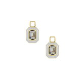 Faceted Octagon Single Charm with Chain