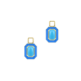 Faceted Octagon Single Charm with Chain