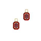 Faceted Octagon Single Charm with Chain