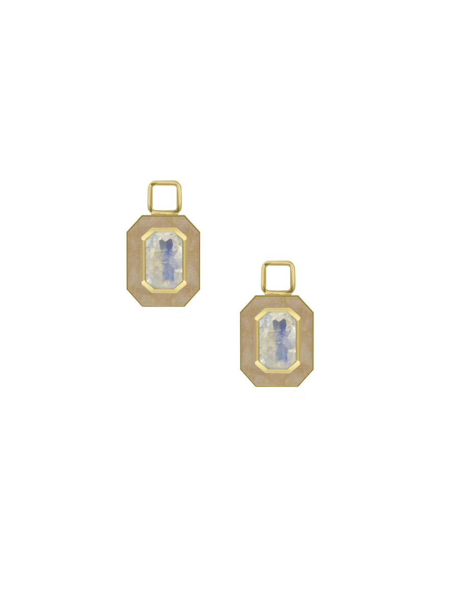 Faceted Octagon Charm (Pair)