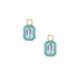 Faceted Octagon Single Charm with Chain