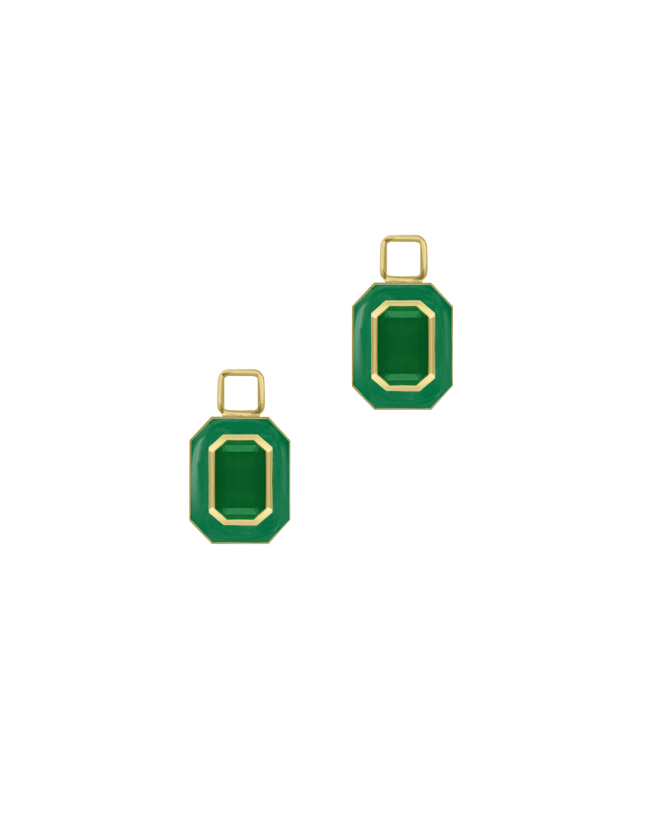 Faceted Octagon Charm (Pair)