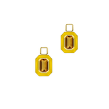 Faceted Octagon Single Charm with Chain