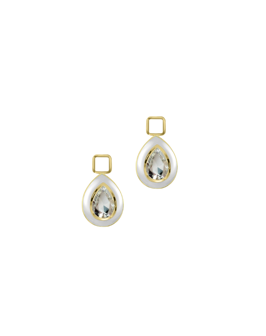 Faceted Drop Charm (Pair)