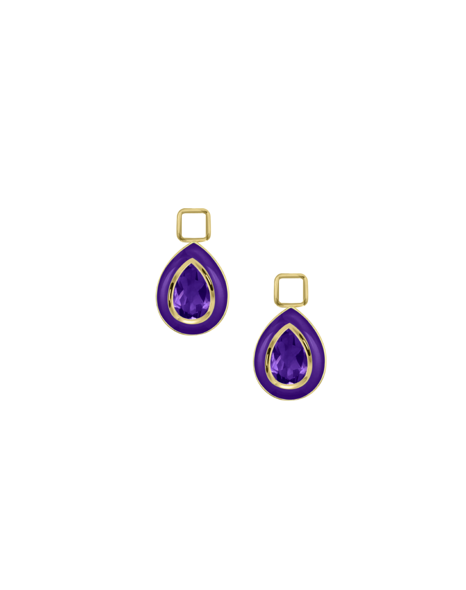 Faceted Drop Charm (Pair)