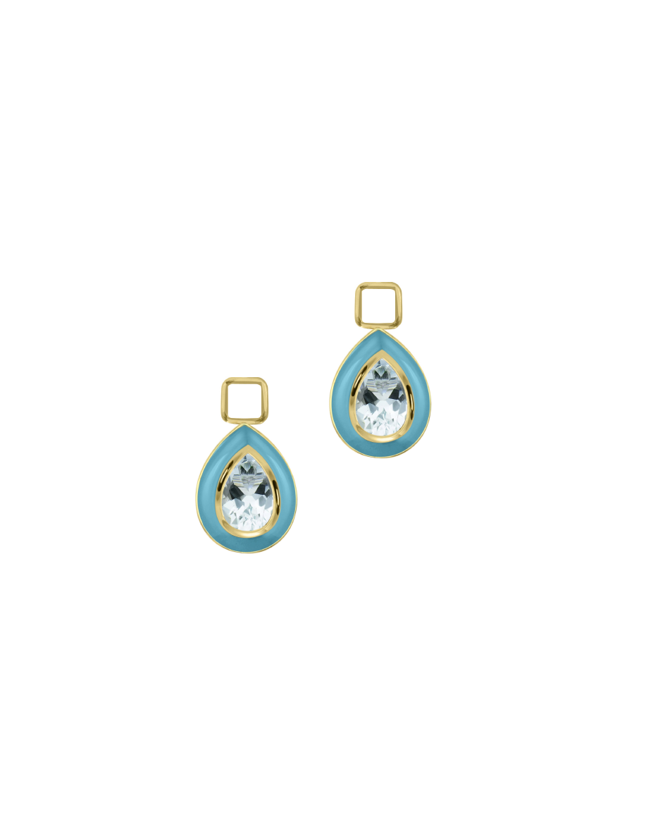 Faceted Drop Charm (Pair)