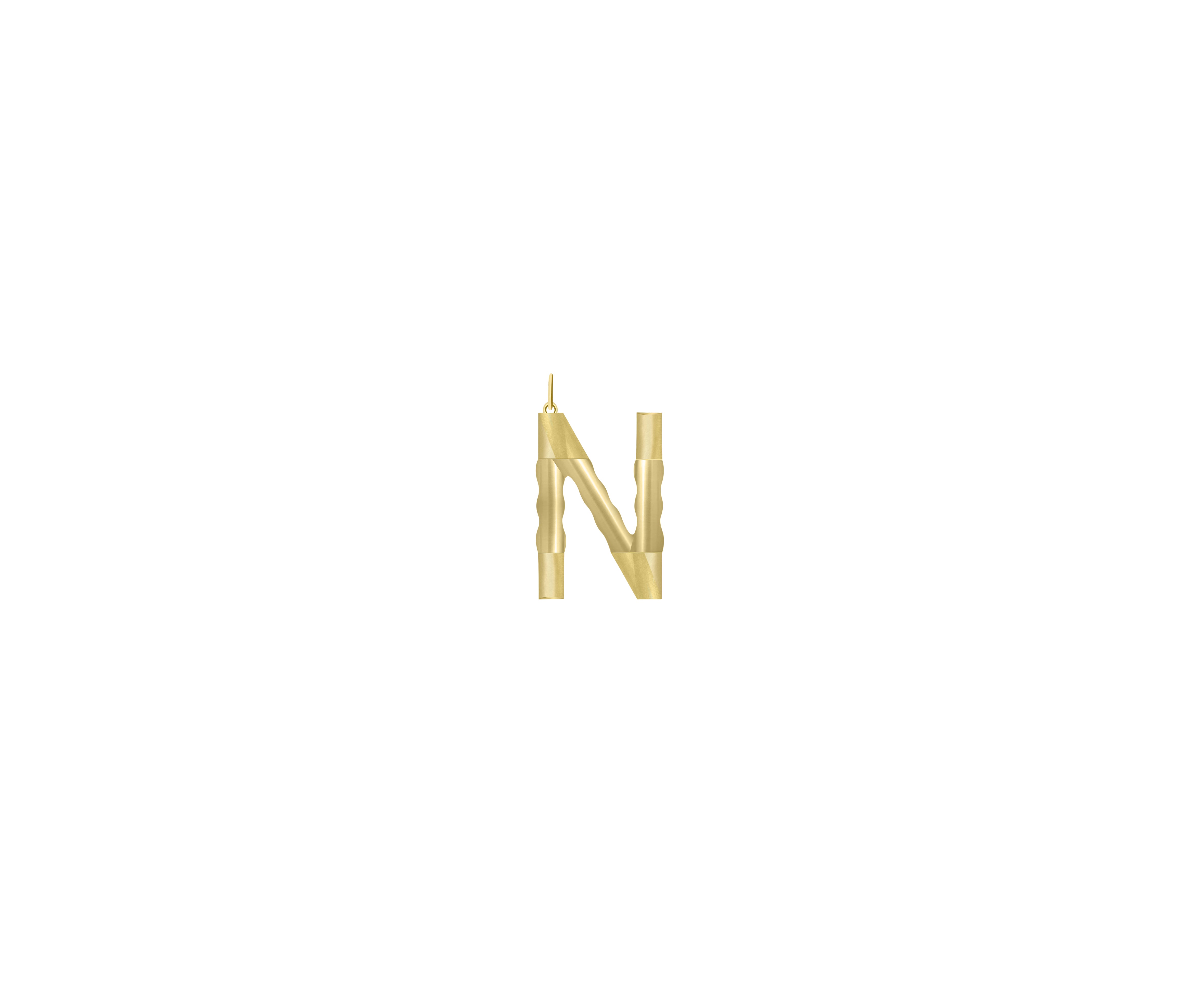 Small Solid Initial with Chain · Brass Only