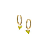Studded hoop with Organic Heart