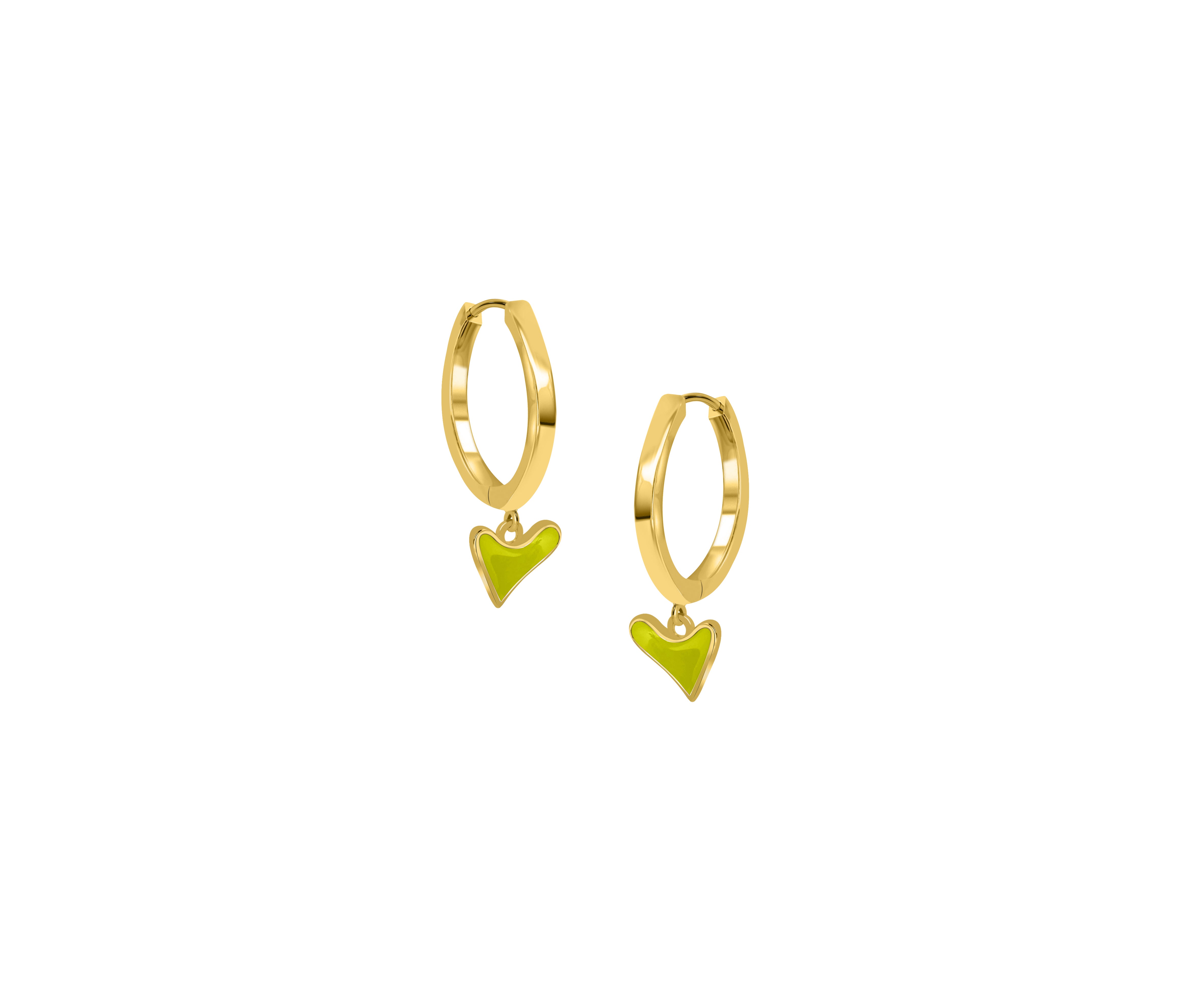 Plain Hoops With Organic Heart