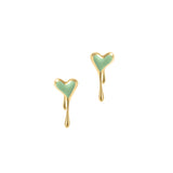 Melting Heart Duo Enamel Earrings