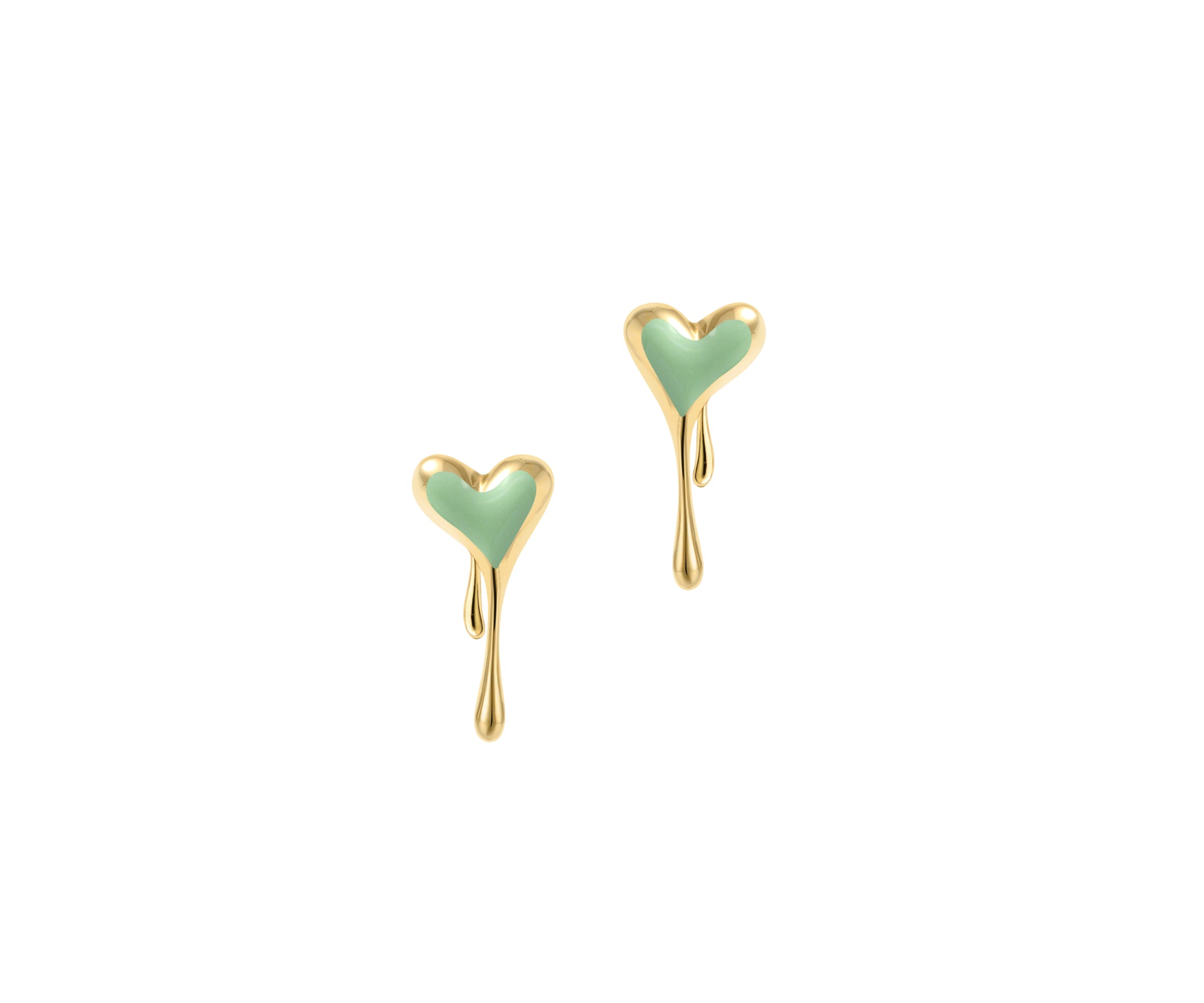 Melting Heart Duo Enamel Earrings
