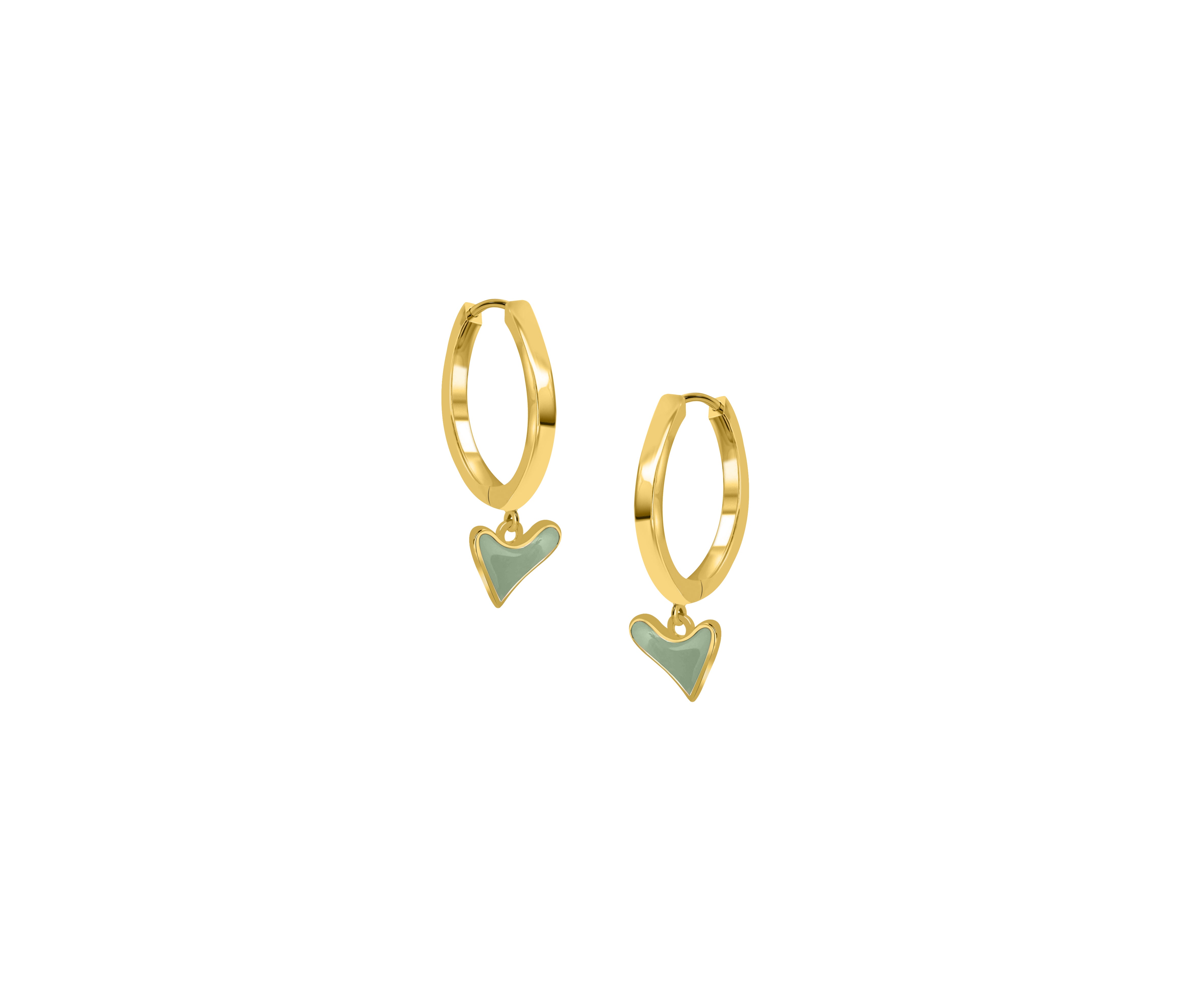 Plain Hoops With Organic Heart
