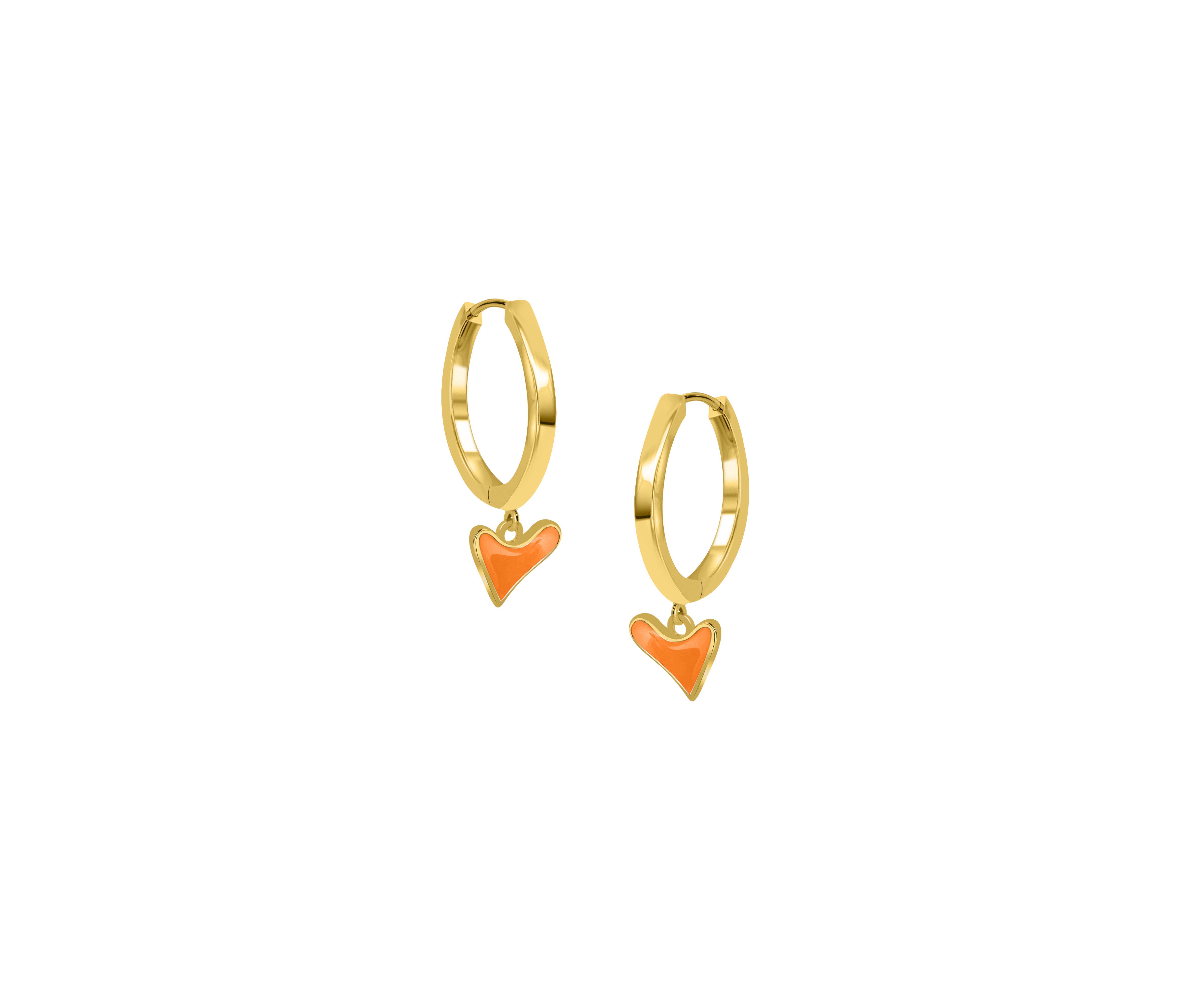 Plain Hoops With Organic Heart