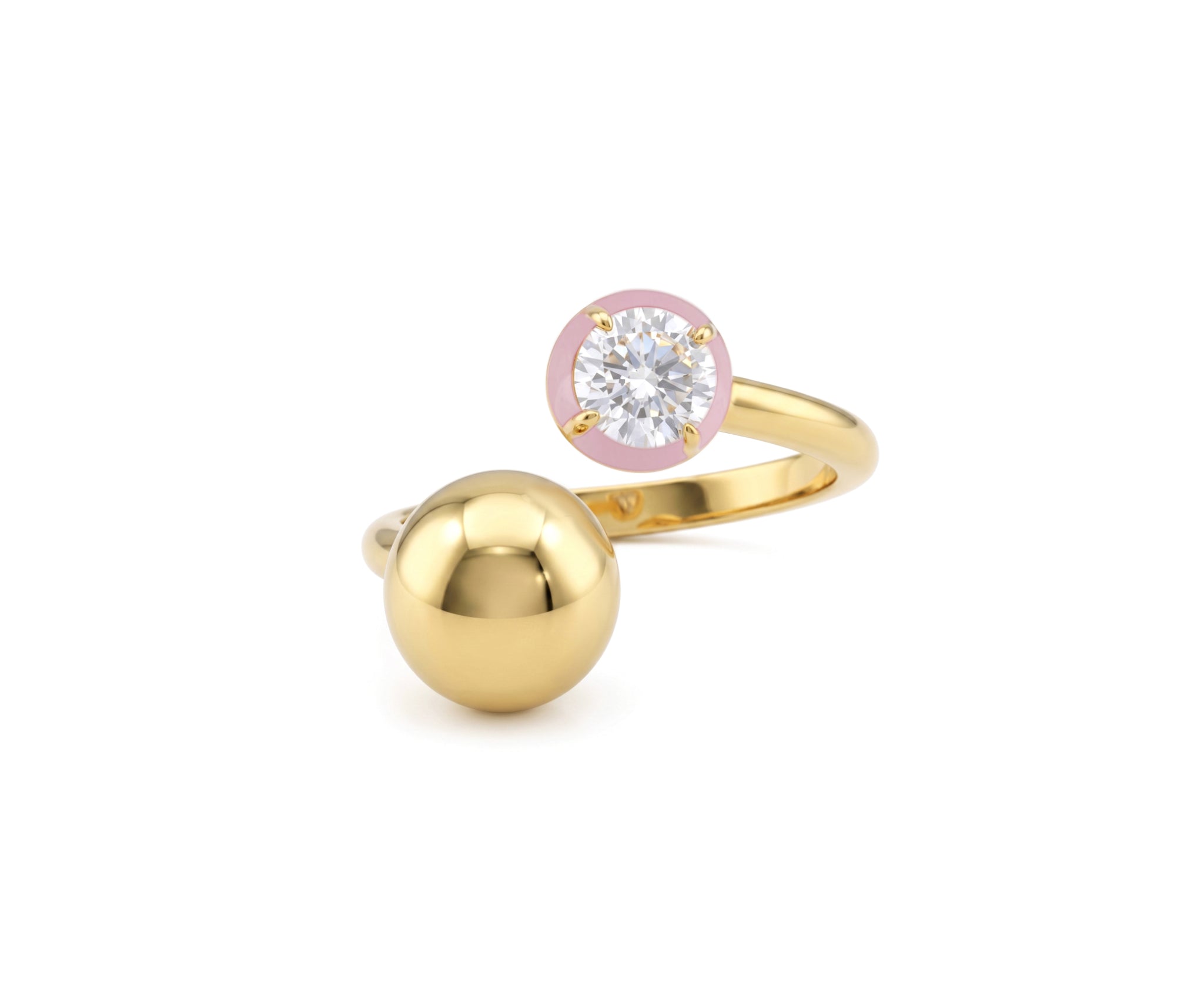 Ripple Enamel Stone Ring
