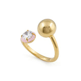 Ripple Enamel Stone Ring