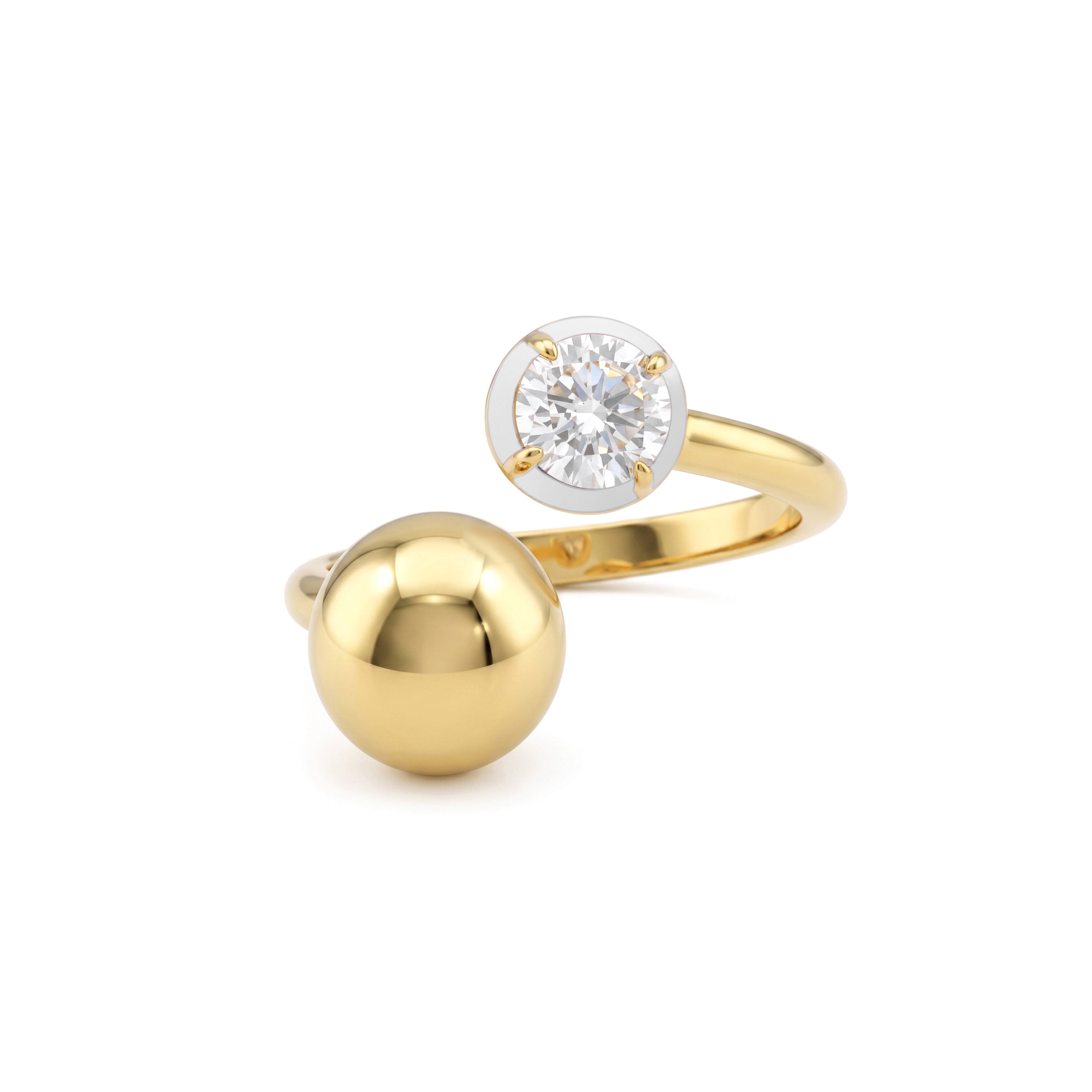 Ripple Enamel Stone Ring