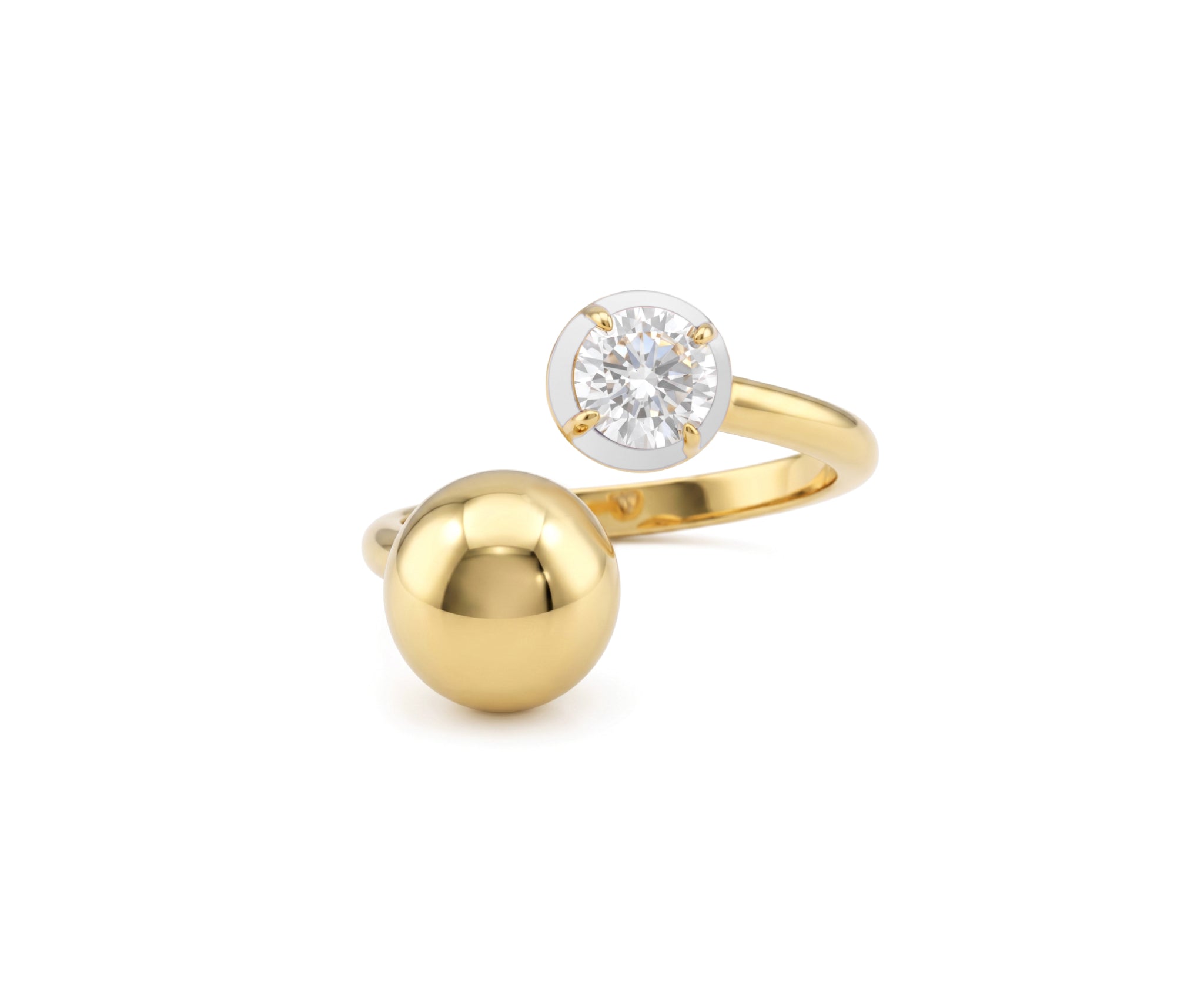 Ripple Enamel Stone Ring