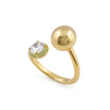 Ripple Enamel Stone Ring