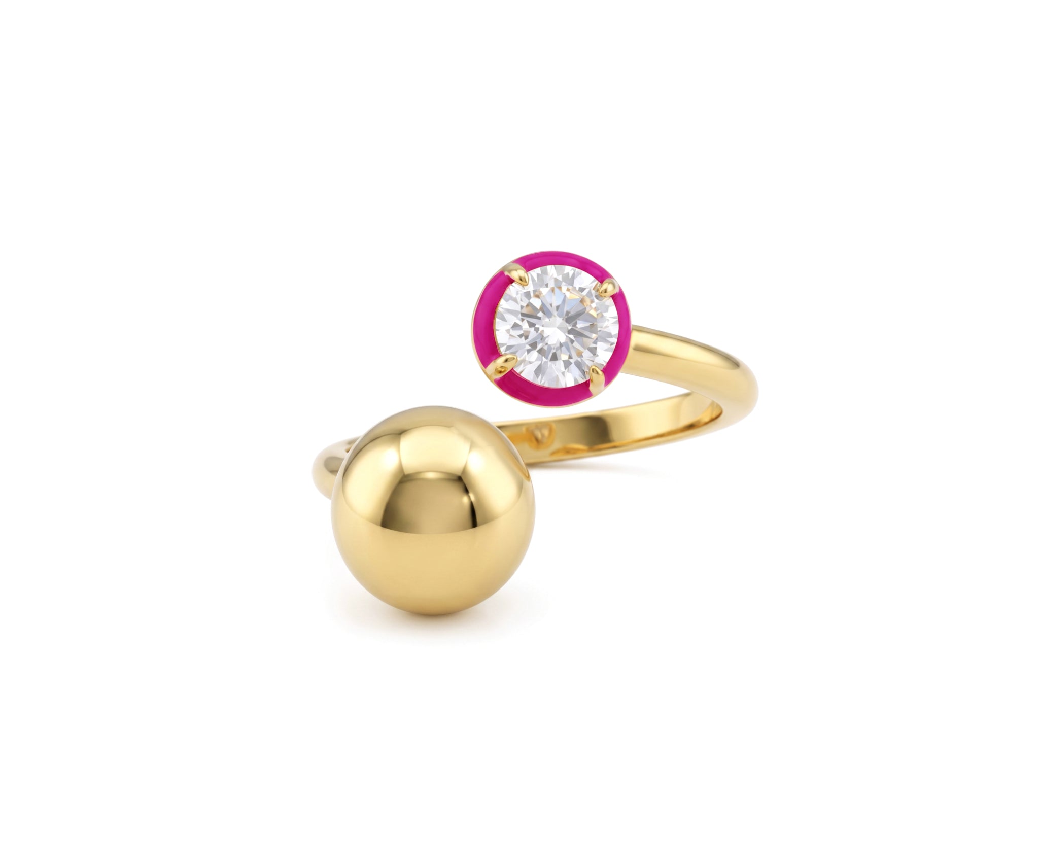 Ripple Enamel Stone Ring