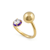 Ripple Enamel Stone Ring