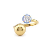 Ripple Enamel Stone Ring