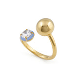 Ripple Enamel Stone Ring