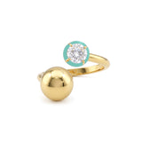 Ripple Enamel Stone Ring
