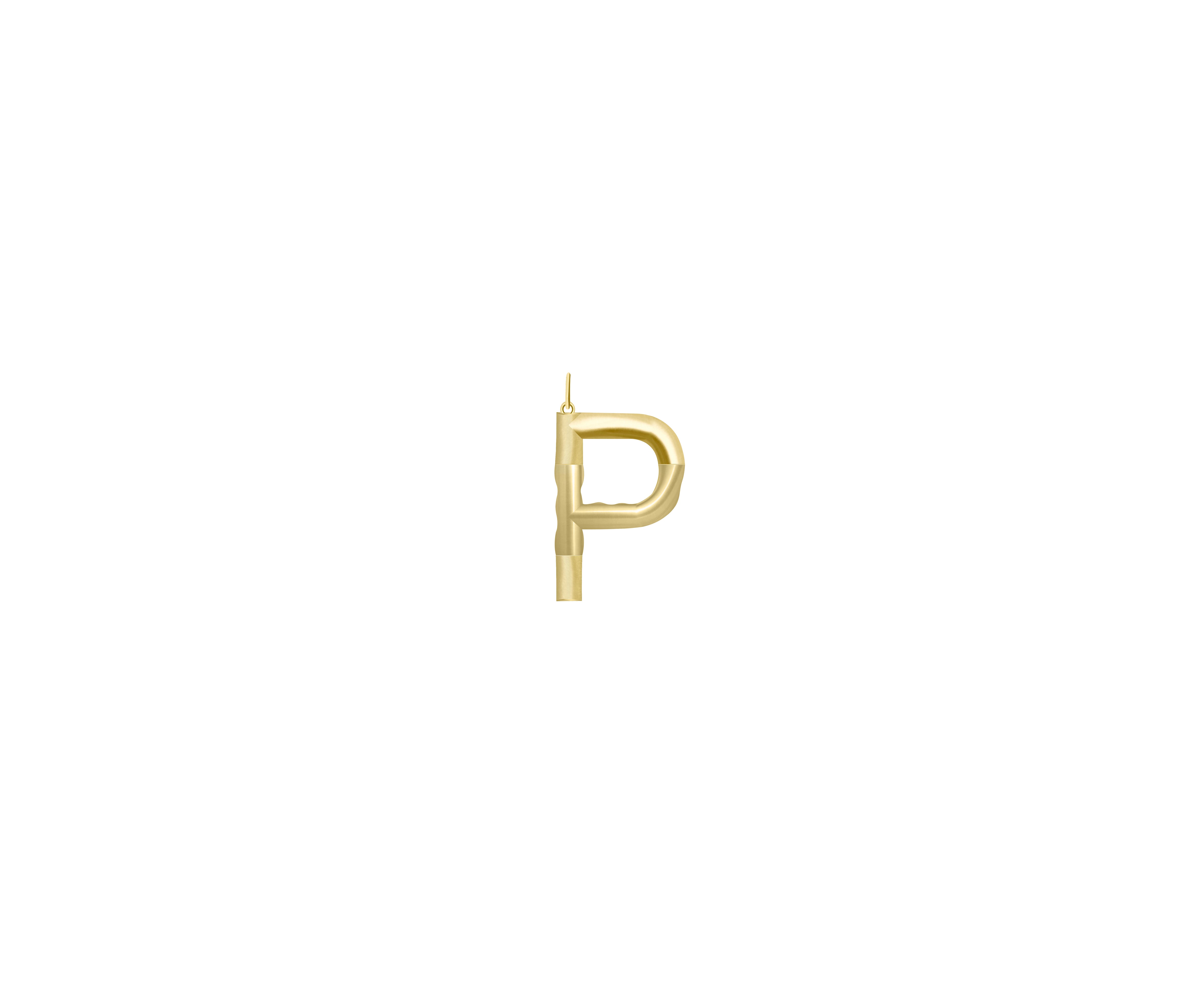 Small Solid Initial with Chain · Brass Only