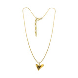 Reversible heart necklace with engraving
