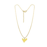 REVERSIBLE HEART NECKLACE WITH ENGRAVING (WITHOUT ENAMEL)