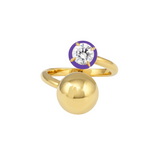 Ripple Enamel Stone Ring