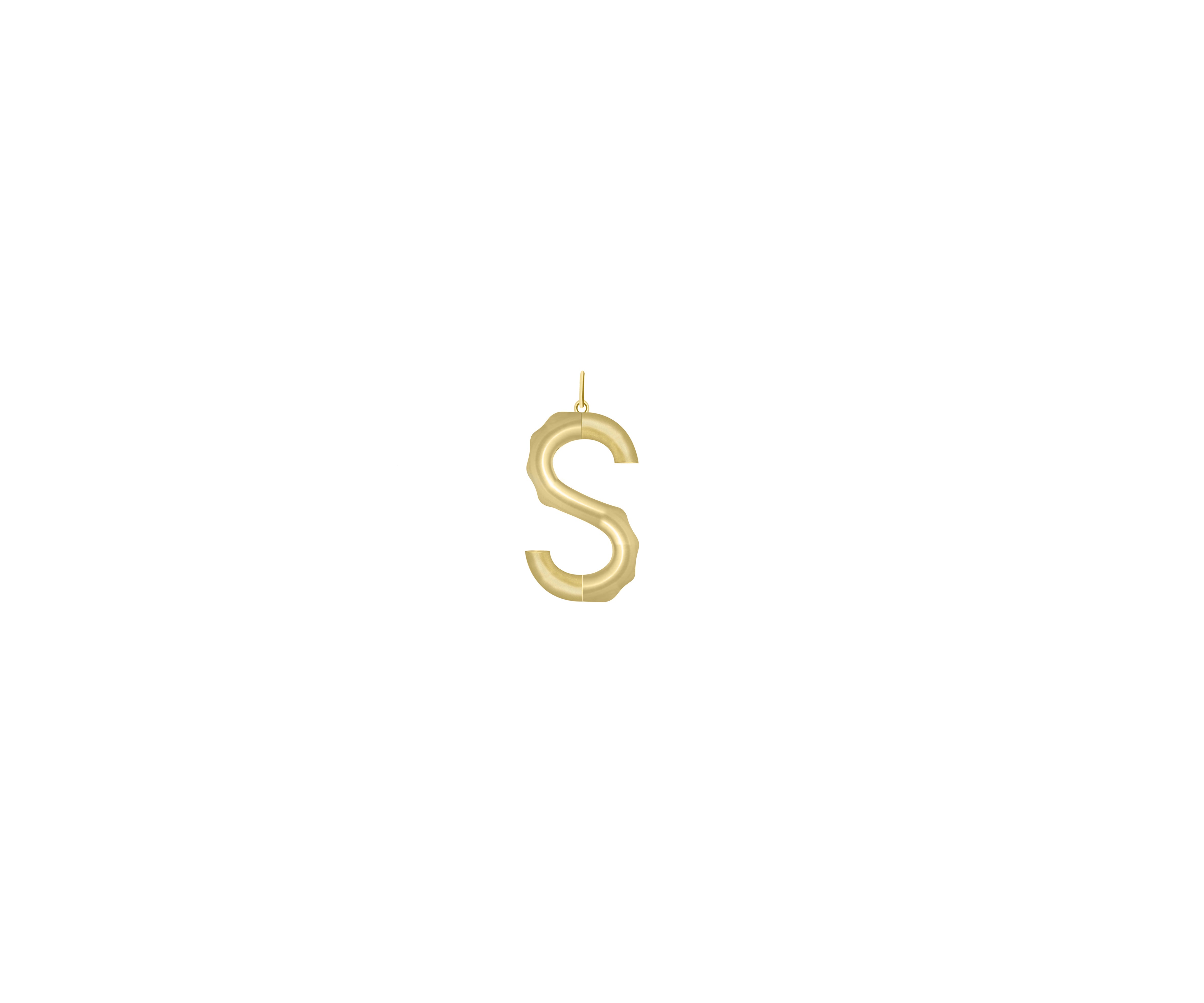 Small Solid Initial with Chain · Brass Only