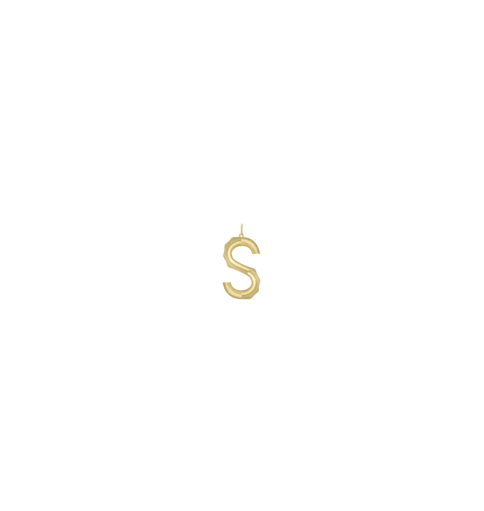 Small Solid Initial Without Chain · Brass Only