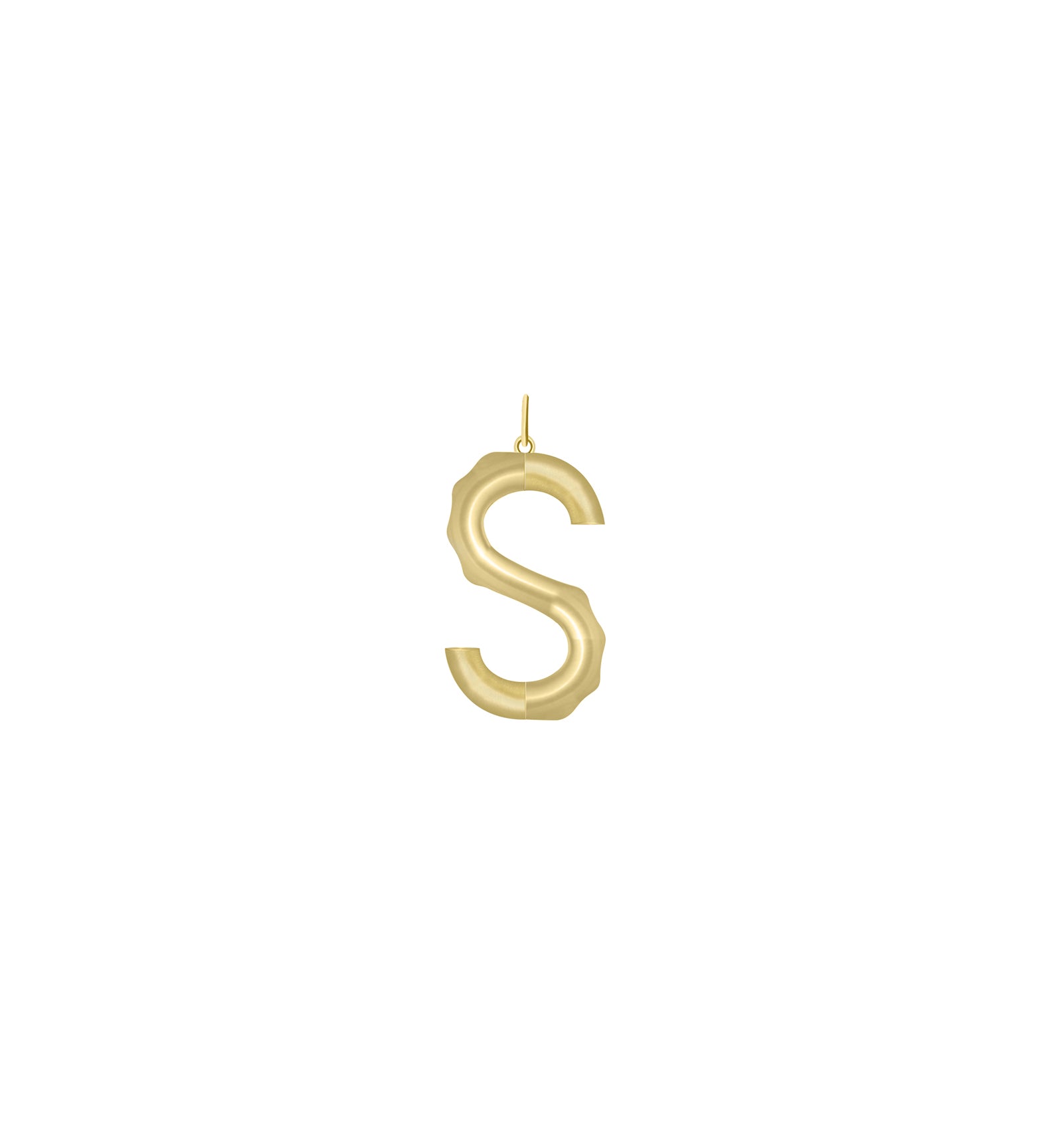 XL Solid Initial with Chain · Brass Only