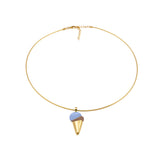 Scoop Enamel Pendant with choker