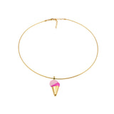 Scoop Enamel Pendant with choker