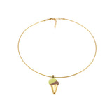 Scoop Enamel Pendant with choker