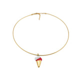 Scoop Enamel Pendant with choker