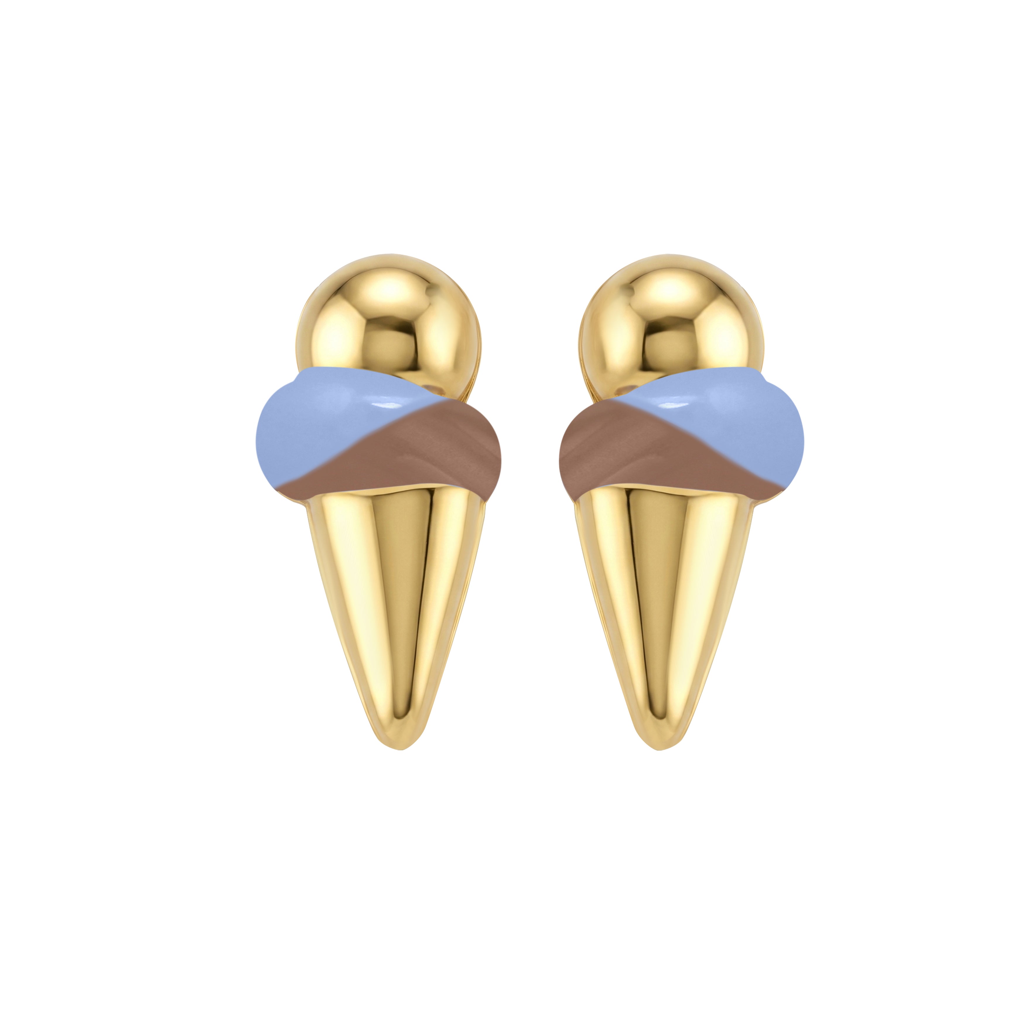 Scoop Enamel Stud Earrings