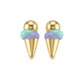 Scoop Enamel Stud Earrings