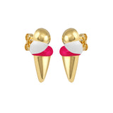Scoop Enamel Stud Earrings