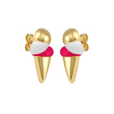 Scoop Enamel Stud Earrings